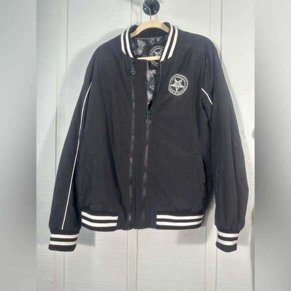 BlackCraft Create Your Own Future Double Zipper Bomber Jacket Size Large EUC - Picture 3 of 9